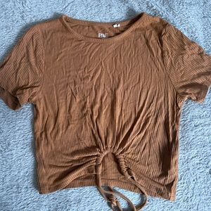 Pacsun Pac cares Cropped Knot Tee